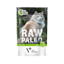 Hrana umeda pentru pisici, RAW PALEO CAT, adult, carne de vanat, 100 g