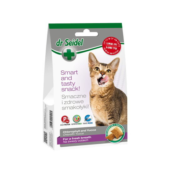 Recompense pentru Respiratie proaspata, pisica, Dr. Seidel, 50g Recompense pentru Respiratie proaspata, pisica, Dr. Seidel, 50g