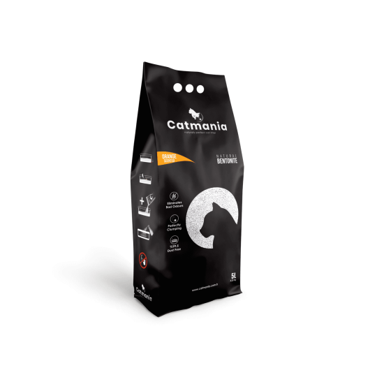 Nisip pentru litiera BENTONITA CATMANIA, ORANGE, 5L