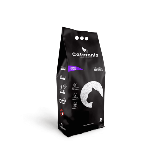 Nisip pentru litiera BENTONITA CATMANIA,  LAVANDA, 5L