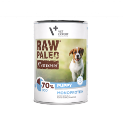 Hrana umeda pentru caini, puppy, RAW PALEO, cod, 400 g Hrana umeda pentru caini, puppy, RAW PALEO, cod, 400 g