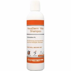 Sampon  antiseptic pe baza de clorhexidina 4%, Hexaderm Max,  VetBiotek, 237 ml