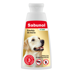 Soluție pentru câini, împotriva puricilor și căpușelor, SABUNOL DOG, EMULSIE, 150 ml Soluție pentru câini, împotriva puricilor și căpușelor, SABUNOL DOG, EMULSIE, 150 ml