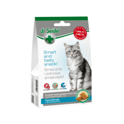 Recompense crocante, cu orez și proteine deshidratate pentru pisici Hipoalergice, Dr. Seidel 50g