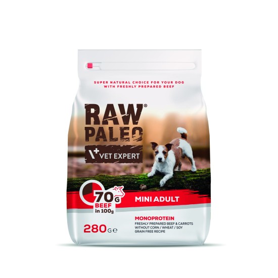 Hrana uscata, RAW PALEO VITA, adult, rase mici, 280 g Hrana uscata, RAW PALEO VITA, adult, rase mici, 280 g