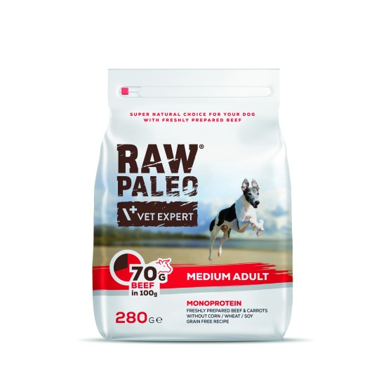 Hrana uscata, RAW PALEO VITA, adult, rase medii, 280 g Hrana uscata, RAW PALEO VITA, adult, rase medii, 280 g