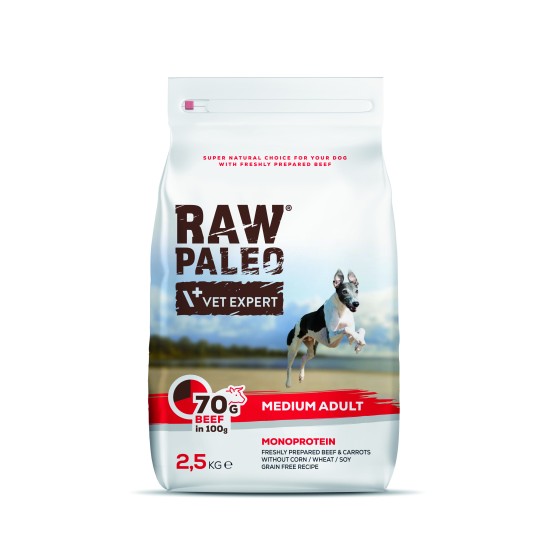 Hrana uscata, RAW PALEO VITA, adult, rase medii, 2.5 kg Hrana uscata, RAW PALEO VITA, adult, rase medii, 2.5 kg