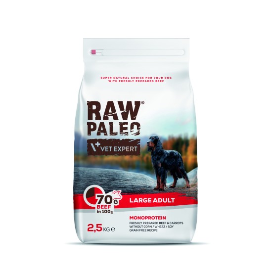 Hrana uscata, RAW PALEO VITA, adult, rase mari, 2.5 kg Hrana uscata, RAW PALEO VITA, adult, rase mari, 2.5 kg