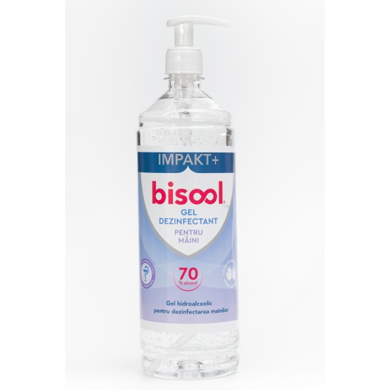 Gel dezinfectant Bisool pentru maini pe baza de alcool 70%, 1L