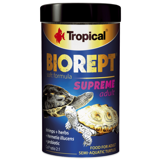 Dieta speciala cu adaos de probiotice pentru testoasele adulte acvatice si semiterestre, Tropical, BIOREPT SUPREME ADULT,TERRARIUM, 70g