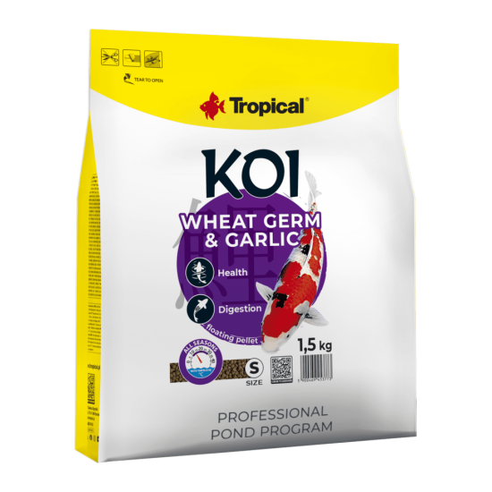 TROPICAL-Fish-KOI Wheat germ & garlic pellet S- 1.5 KG TROPICAL-Fish-KOI Wheat germ & garlic pellet S- 1.5 KG