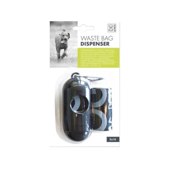 Dispenser de Pungi igienice pentru caini M-PETS, lavanda, 2x15 pungi