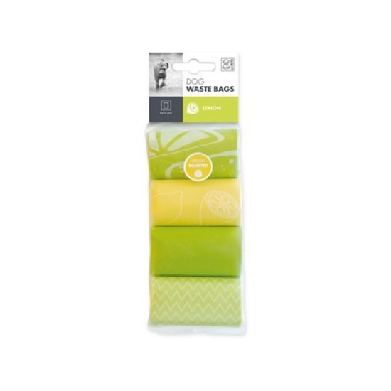 Pungi igienice pentru caini M-PETS, lamaie, 4 x 15 buc Pungi igienice pentru caini M-PETS, lamaie, 4 x 15 buc