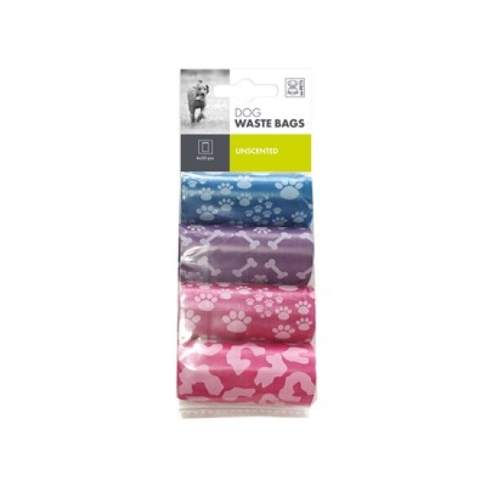 Pungi igienice pentru caini M-PETS,HDPE, 4 x 20 buc Pungi igienice pentru caini M-PETS,HDPE, 4 x 20 buc