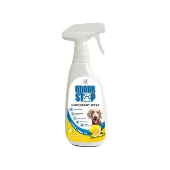 Deodorant Spray ODOR STOP M-PETS, miros de lamaie si ceai verde, 500 ml Deodorant Spray ODOR STOP M-PETS, miros de lamaie si ceai verde, 500 ml