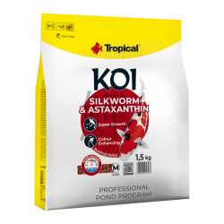 Hrana pentru pesti KOI, TROPICAL Fish, viermi de matase si astaxantina, pellet M- 1.5KG