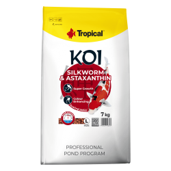 Hrana pentru pesti KOI, TROPICAL Fish, viermi de matase si astaxantina, pellet L- 7KG