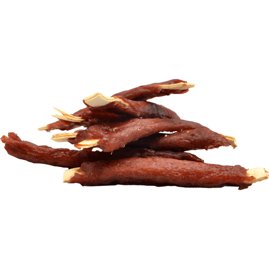 Recompense pentru caini Mr. Bandit SOFT STRIPS, rata si cod, 80 g