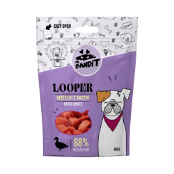 Recompense pentru caini Mr. Bandit LOOPER, rata, 80 g Recompense pentru caini Mr. Bandit LOOPER, rata, 80 g