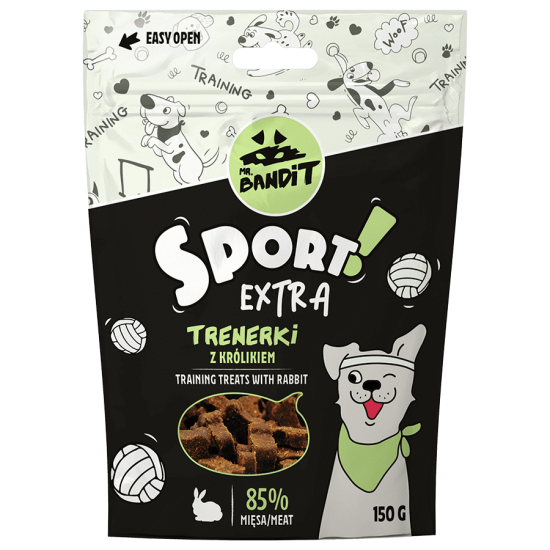Recompense pentru caini Mr. Bandit SPORT EXTRA, iepure, 150 g