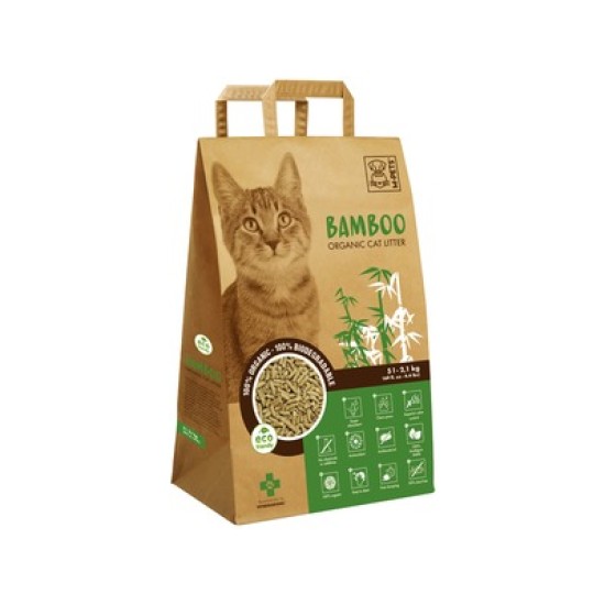 Asternut igienic din bambus pentru pisici M-PETS BAMBOO, 5L Asternut igienic din bambus pentru pisici M-PETS BAMBOO, 5L