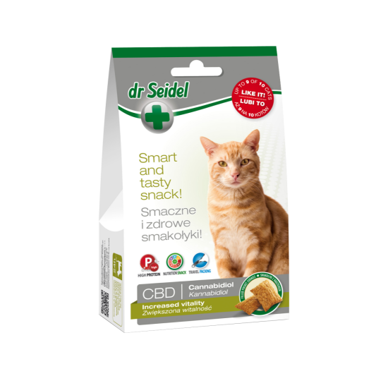 Snack pentru vitalitate crescuta, Dr. Seidel, pentru pisici, (cu CBD), 50 g Snack pentru vitalitate crescuta, Dr. Seidel, pentru pisici, (cu CBD), 50 g
