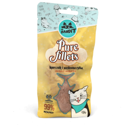 Recompense pentru pisici Mr. Bandit CAT Pure Fillets, pui si peste afumat, 30 g Recompense pentru pisici Mr. Bandit CAT Pure Fillets, pui si peste afumat, 30 g