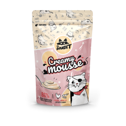 Recompense pentru pisici Mr. Bandit CAT Creamy Mousse, piept de pui si creveti, 60 g Recompense pentru pisici Mr. Bandit CAT Creamy Mousse, piept de pui si creveti, 60 g
