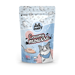 Recompense pentru pisici Mr. Bandit CAT Creamy Mousse, somon, 60 g Recompense pentru pisici Mr. Bandit CAT Creamy Mousse, somon, 60 g