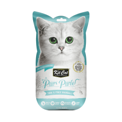 Recompense lichde pentru pisici Kit Cat Purr Puree, ton si fibre, Hairball, 4 x 15g