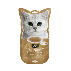 Recompense lichde pentru pisici Kit Cat Purr Puree Plus+ Urinary Care, ton si merisoare, 4x15g