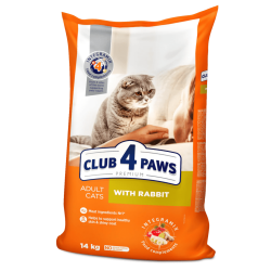 Hrana uscata pentru pisici adulte, CLUB 4 PAWS PREMIUM, iepure, 14 kg