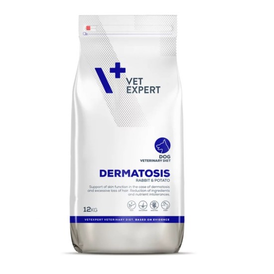 DIETA VETERINARA DERMATOSIS DOG, VETEXPERT, CU CARNE DE IEPURE SI CARTOFI, 12 KG DIETA VETERINARA DERMATOSIS DOG, VETEXPERT, CU CARNE DE IEPURE SI CARTOFI, 12 KG