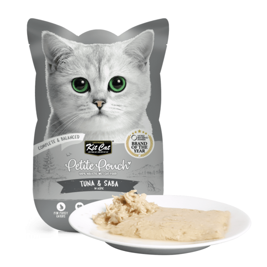 Hrana umeda pentru pisici 100% holistica, Kit Cat Petite Pouch, ton si macrou, 24 plicuri x 70g