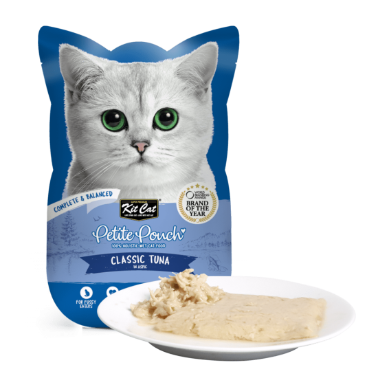 Hrana umeda pentru pisici 100% holistica, Kit Cat Petite Pouch, ton, 24 plicuri x 70g Hrana umeda pentru pisici 100% holistica, Kit Cat Petite Pouch, ton, 24 plicuri x 70g