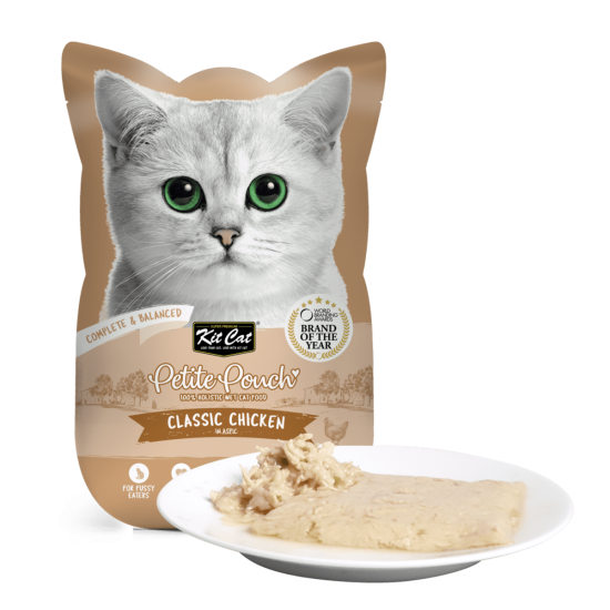 Hrana umeda pentru pisici 100% holistica, Kit Cat Petite Pouch, pui, 24 plicuri x 70g
