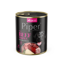Hrana umeda pentru caini PIPER DOG, burta de vita si sfecla rosie, 800g Hrana umeda pentru caini PIPER DOG, burta de vita si sfecla rosie, 800g