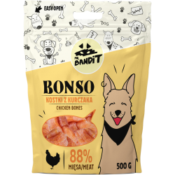 Recompense pentru caini Mr. Bandit BONSO, oase de pui, 500g