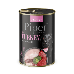 Hrana umeda pentru caini PIPER DOG, curcan si brocolli, 400g Hrana umeda pentru caini PIPER DOG, curcan si brocolli, 400g