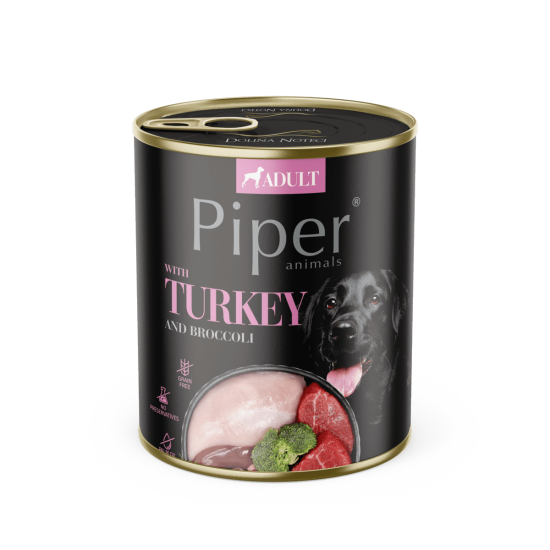 Hrana umeda pentru caini PIPER DOG, urcan si brocolli, 800g Hrana umeda pentru caini PIPER DOG, urcan si brocolli, 800g