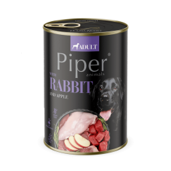 Hrana umeda pentru caini PIPER DOG, iepure si mar, 400g Hrana umeda pentru caini PIPER DOG, iepure si mar, 400g