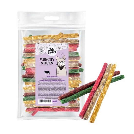 Recompense pentru caini Mr. Bandit Munchy Sticks, mediu, 600g Recompense pentru caini Mr. Bandit Munchy Sticks, mediu, 600g