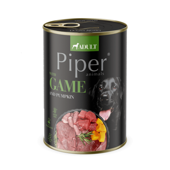 Hrana umeda pentru caini PIPER DOG, vanat si dovleac, 400g Hrana umeda pentru caini PIPER DOG, vanat si dovleac, 400g