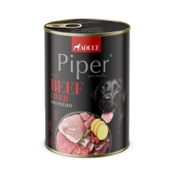 Hrana umeda pentru caini PIPER DOG, ficat de vita si cartof, 400g Hrana umeda pentru caini PIPER DOG, ficat de vita si cartof, 400g