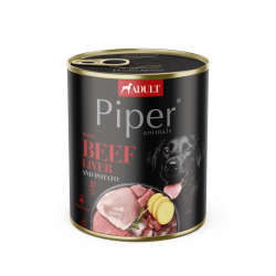 Hrana umeda pentru caini PIPER DOG, ficat de vita si cartof, 800g Hrana umeda pentru caini PIPER DOG, ficat de vita si cartof, 800g