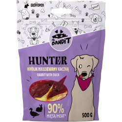 Recompense pentru caini Mr. Bandit HUNTER, iepure si rata, 500g
