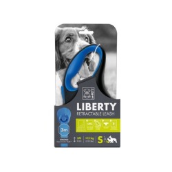 Lesa retractabila pentru caini, LIBERTY M-PETS, albastra S, 16.3 x 9.2 x 3.9 cm Lesa retractabila pentru caini, LIBERTY M-PETS, albastra S, 16.3 x 9.2 x 3.9 cm