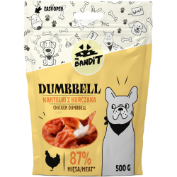 Recompense pentru caini Mr. Bandit DUMBBELL, pui, 500g