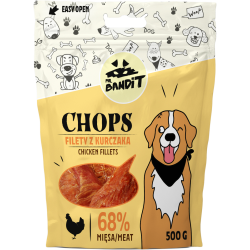Recompense pentru caini Mr. Bandit CHOPS, pui, 500g