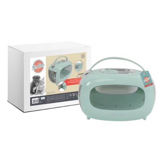 Cusca de transport clasica pentru caini si pisici, M-PETs, SIXTIES, albastru, 48,3 x 27,8 x 29,9 cm, 20401299 Cusca de transport clasica pentru caini si pisici, M-PETs, SIXTIES, albastru, 48,3 x 27,8 x 29,9 cm, 20401299